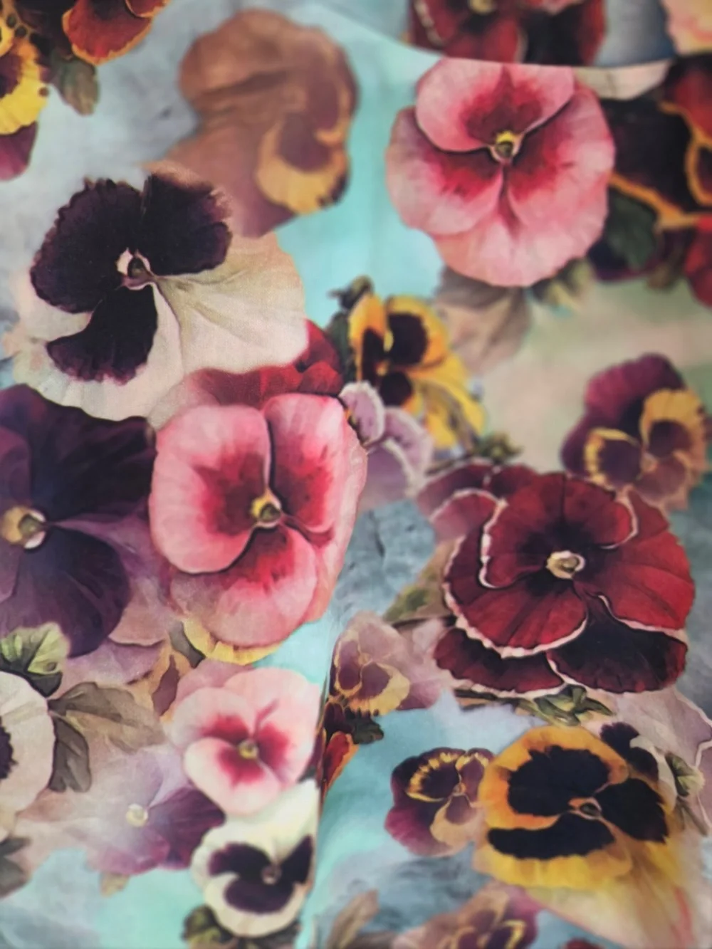 Pansy floral dress 8 sleeveless fit/flare key hole neck satin trim event summer - Picture 6 of 12